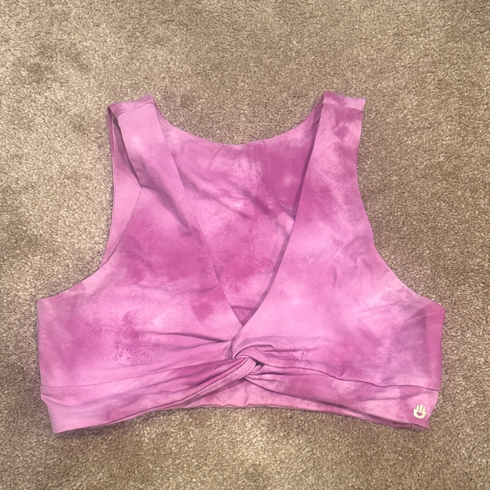 Spiritual Gangster Purple Tie-Dye Sports Bra